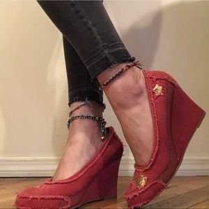 💫RED STARRY WEDGES💫